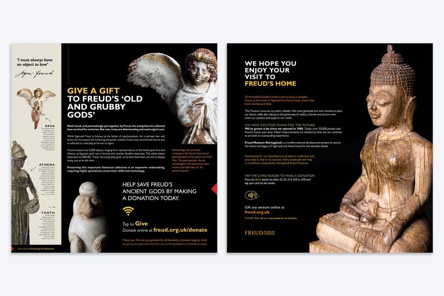 'Donate' boards | graphic design | © The Freud Museum London